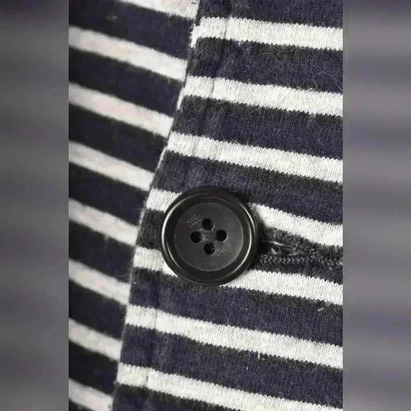 ENGINEERED  GARMENTS Blue Grey Cotton Shawl Collar Nautical Cardigan Small USA - Picture 7 of 10